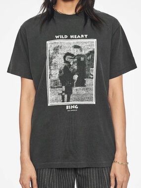 Anine Bing Georgie Mohawk Wild Heart Tee Size XS